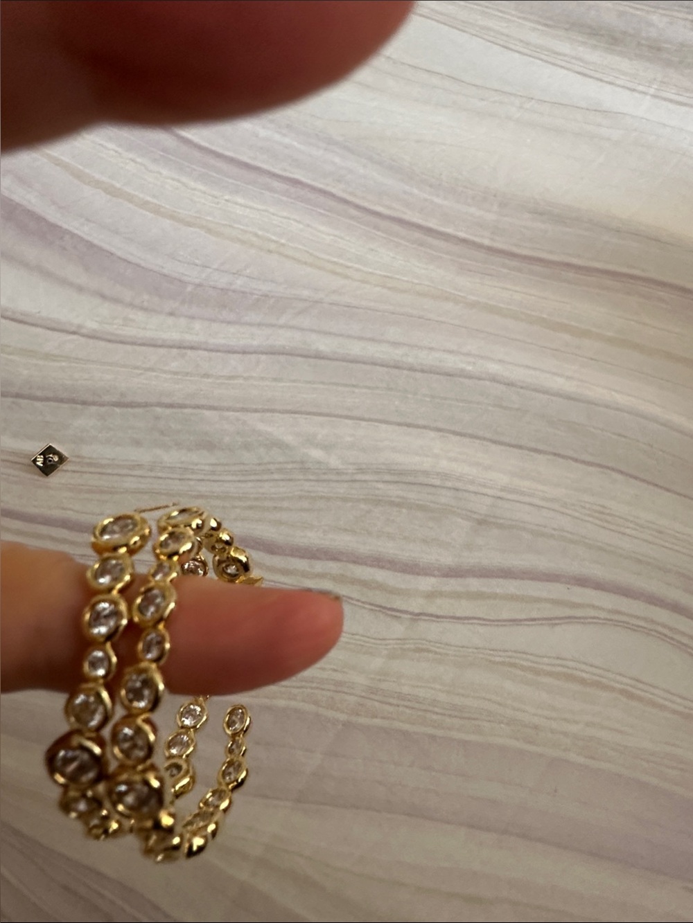 Alexis Bittar Gold Beaded Hoop Earrings - Picture 4 of 13